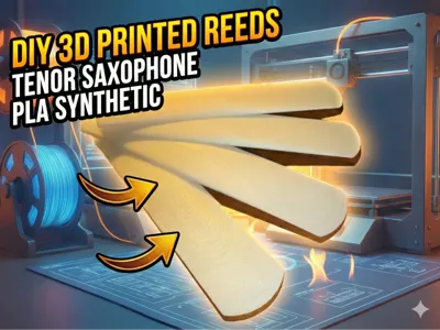 Synthetic tenor saxophone reed