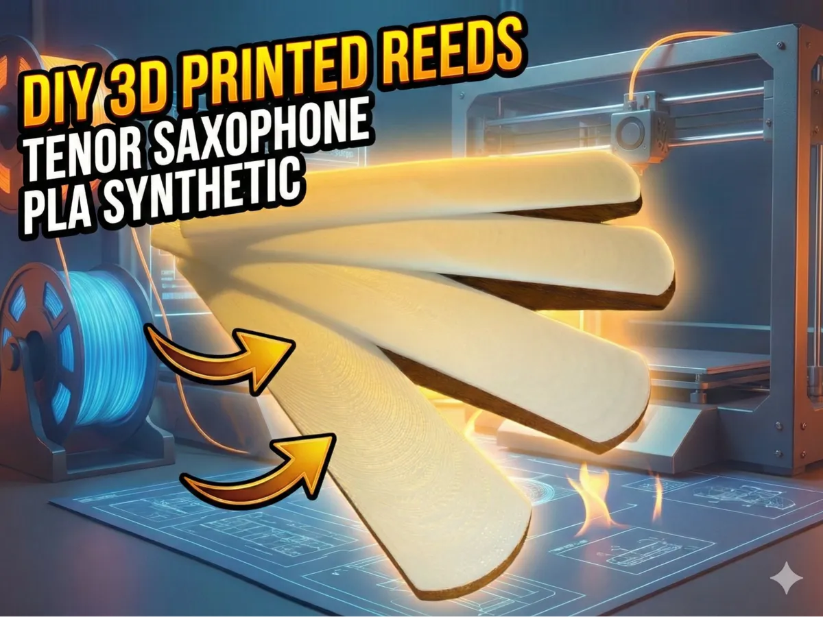 Saxophone Reeda Synthetic tenor saxophone reed - Free 3D Print Model - MakerWorld