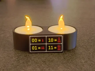Binary advent wreath