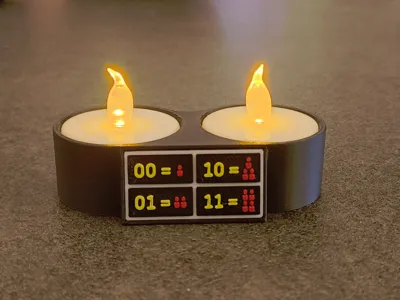 Binary advent wreath