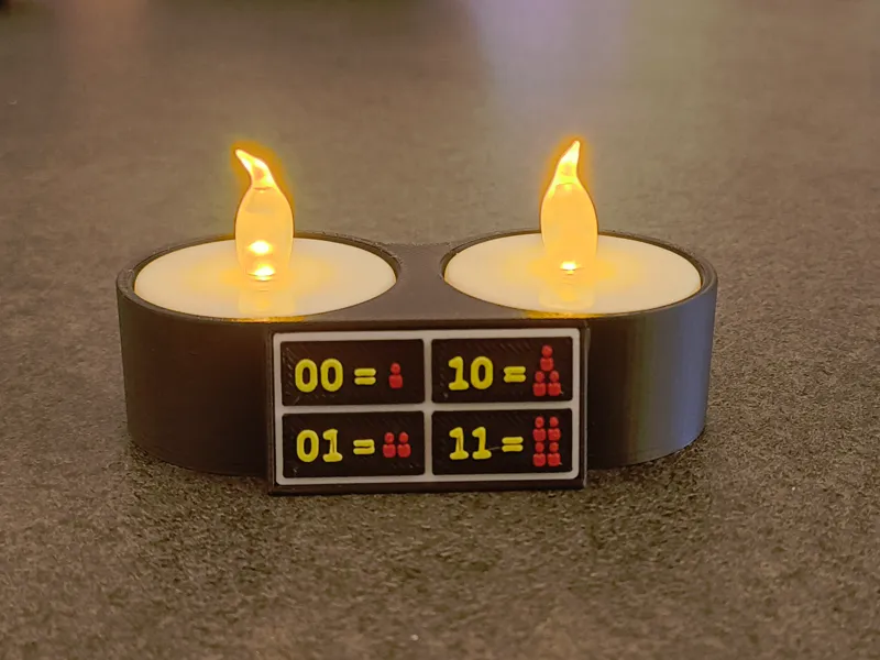 Binary advent wreath