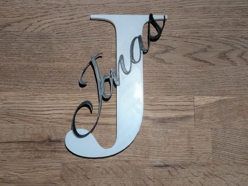 3D - Buchstabe J mit Namen – Jonas
