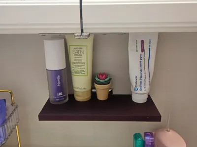 Renter Friendly Bathroom Shelf