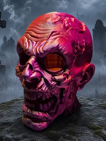 Figura decorativa: Halloween Zombie Bust — vista de referencia 2