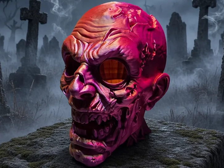 Figura decorativa: Halloween Zombie Bust. Referencia del modelo original.