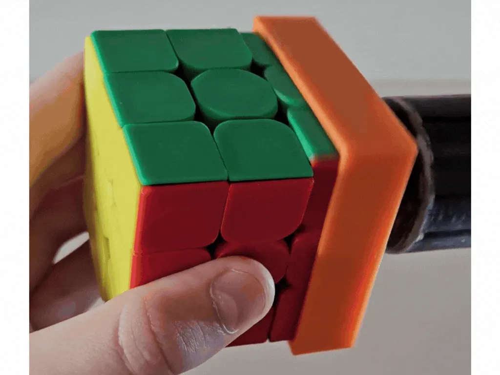 Rubiks Cube break in tool for drill view 2
