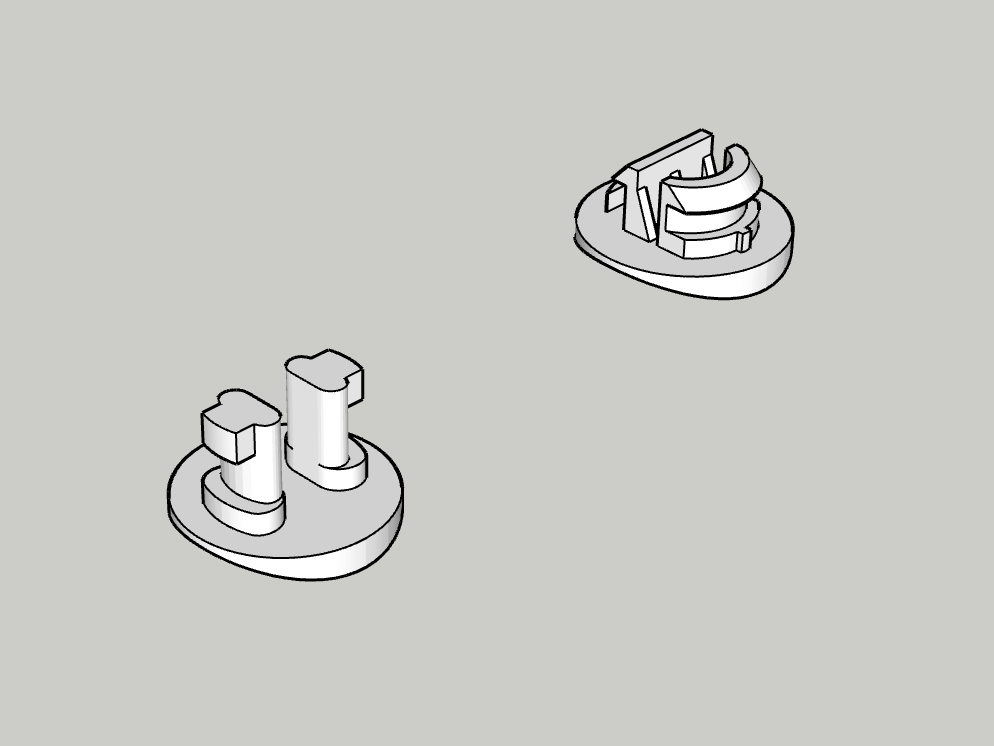 Клипсы колена щетки dyson fluffy optic