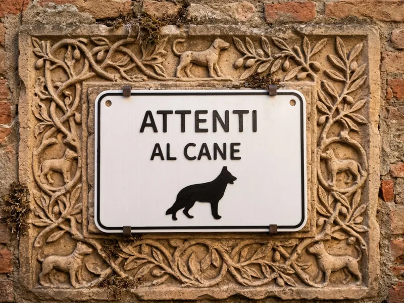 Insegna "Attenti al Cane" AMS& Manual Color Change
