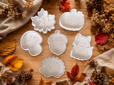 Modelo para impresión 3D: Herbstliche Cookie- & Herbst Plätzchenausstecher — referencia de MakerWorld