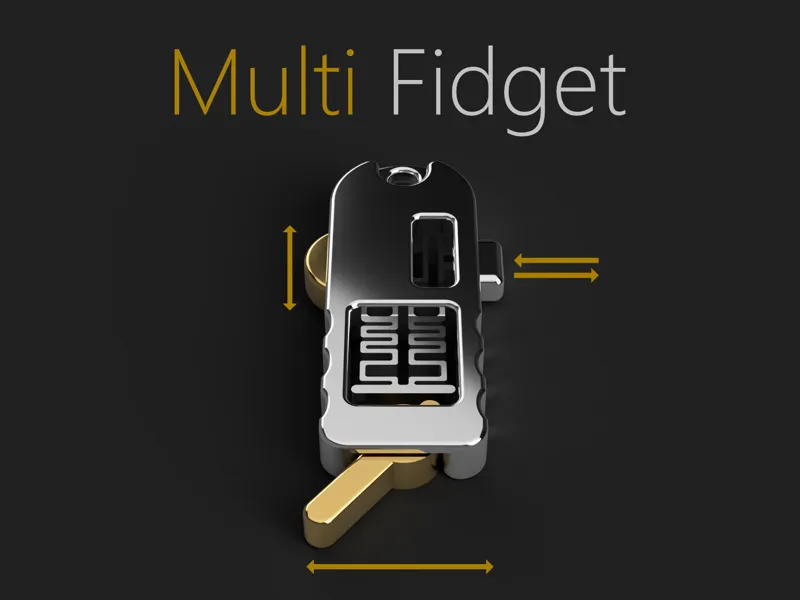 3 in 1 Multi-Fidget Keychain