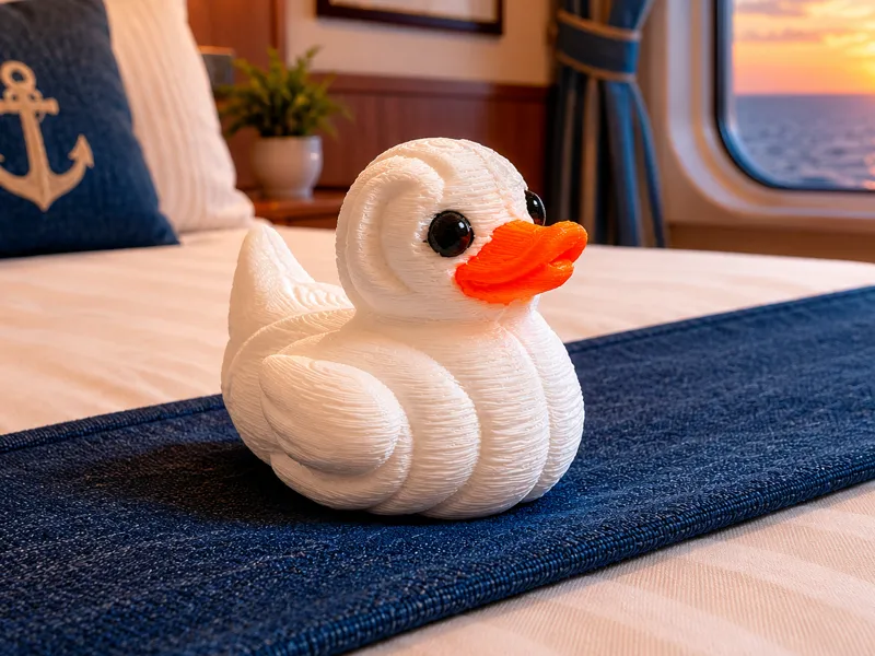 Folded Towel Duck - Cruise Duck - No Supports