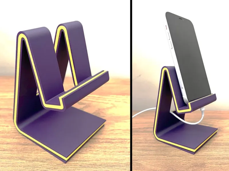 No AMS-3 parts phone stand riser with cable cutout