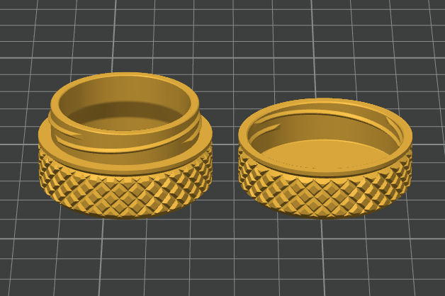 Miniatura 1 do modelo 3D Knurled Container Set - 6 Sizes