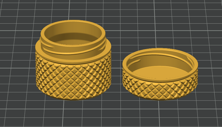 Miniatura 2 do modelo 3D Knurled Container Set - 6 Sizes