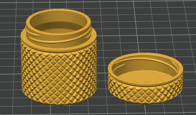 Miniatura 3 do modelo 3D Knurled Container Set - 6 Sizes
