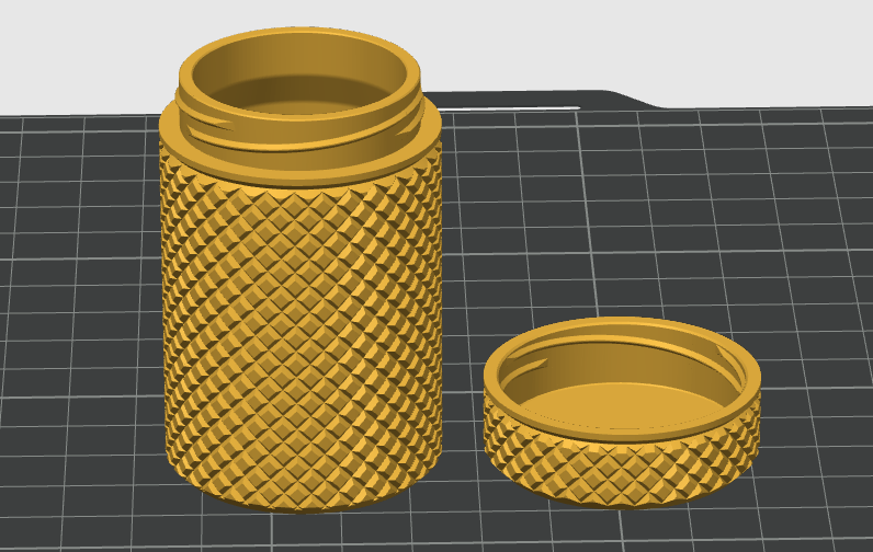 Miniatura 5 do modelo 3D Knurled Container Set - 6 Sizes