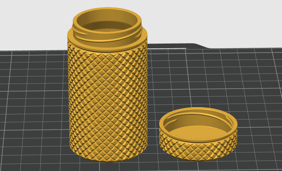 Miniatura 6 do modelo 3D Knurled Container Set - 6 Sizes