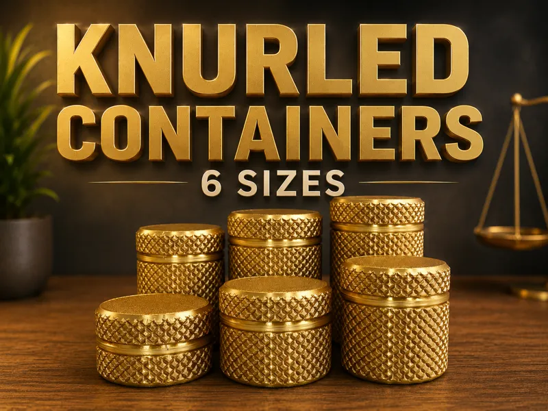 Knurled Container Set - 6 Sizes