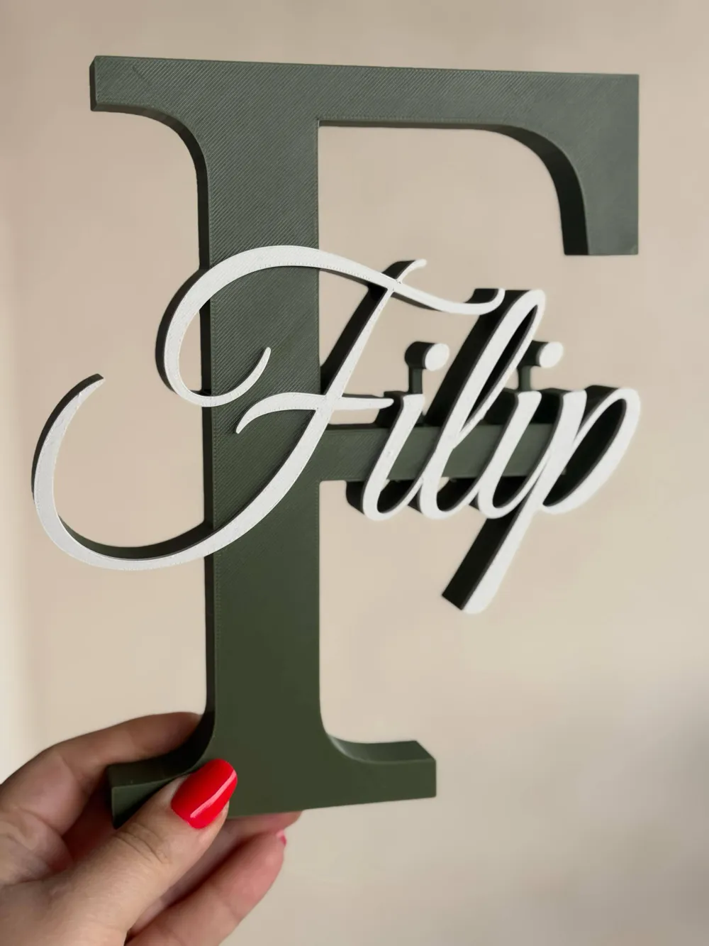 Filip Word Image Filip decorative name - Free 3D Print Model - MakerWorld