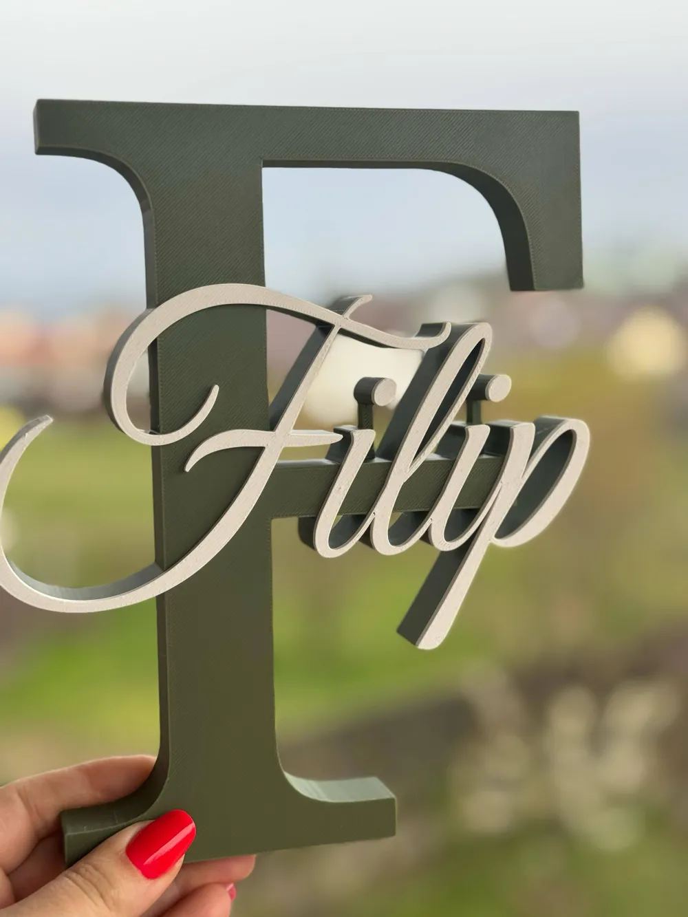 Filip Word Image Filip decorative name - Free 3D Print Model - MakerWorld