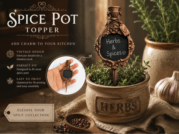 Witch Potion Plant Topper & Herb Marker
