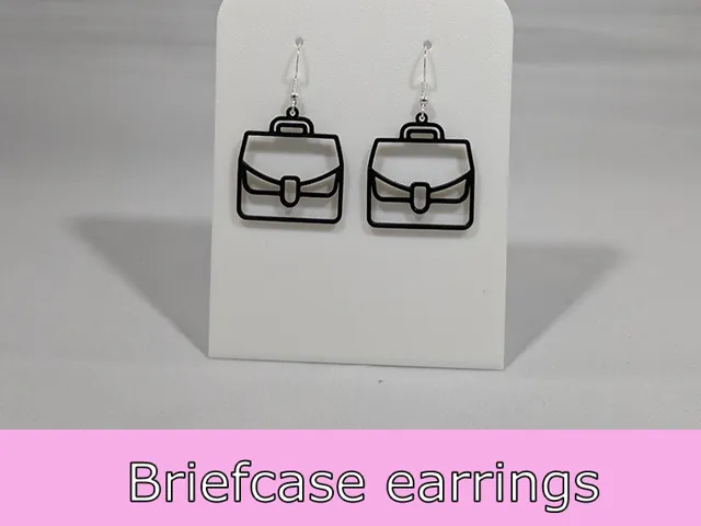 Briefcase earrings