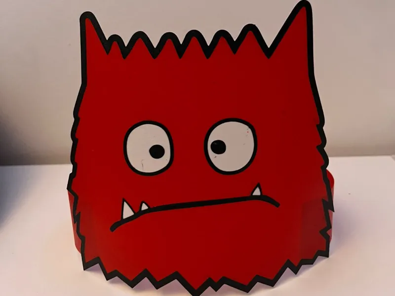 Simple Red Colour Monster 