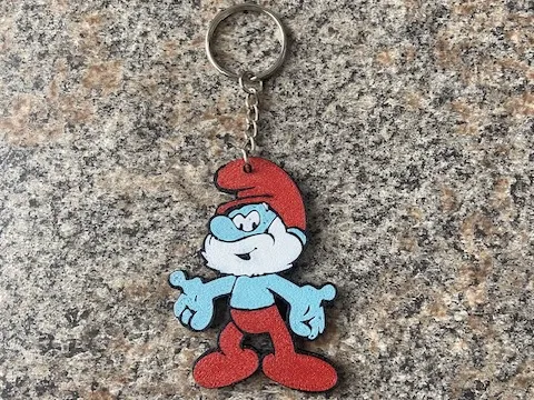 Smurf Keychain