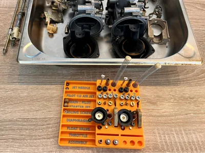 Mikuni BDST38 Carb Rebuild Organizer Tray