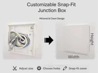 Customizable Snap-Fit Junction Box Minimal Design