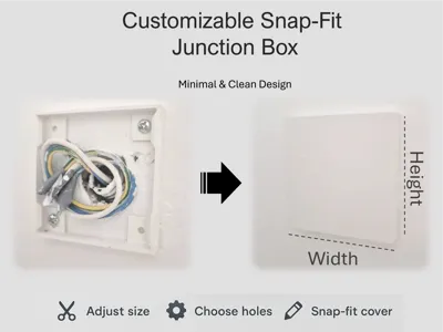 Customizable Snap-Fit Junction Box Minimal Design