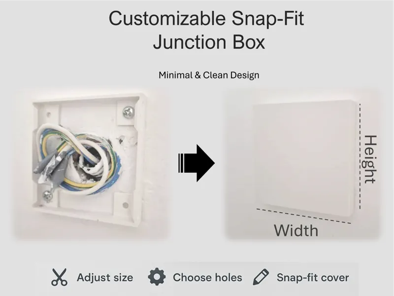 Customizable Snap-Fit Junction Box Minimal Design