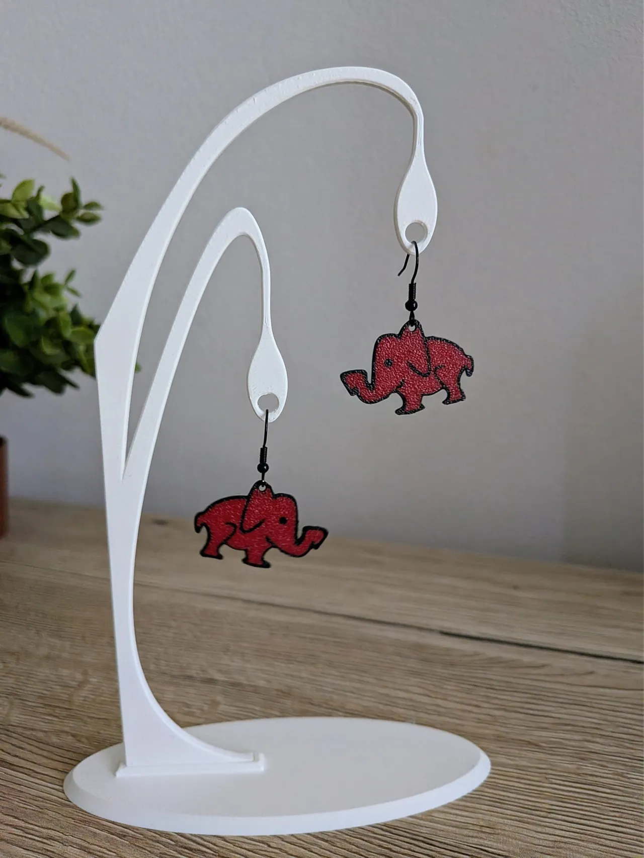Elephant earrings view 2