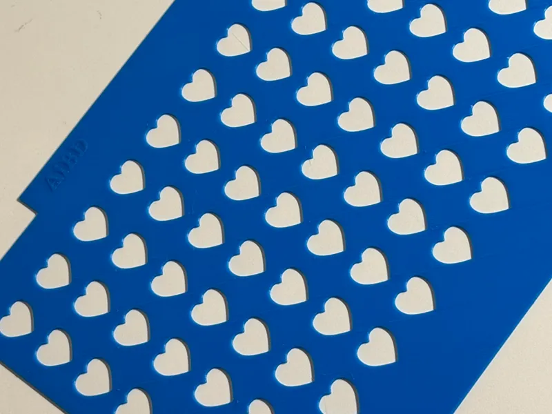 A1 mini Heart icing stencil