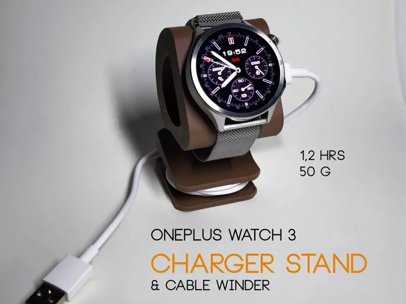 OnePlus Watch 3 (2/2r) Charger Stand &Cable Winder