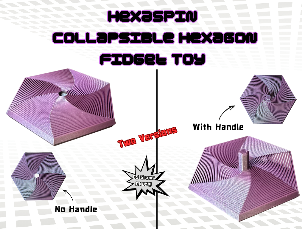 HexaSpin – Collapsible Hexagon Fidget Toy