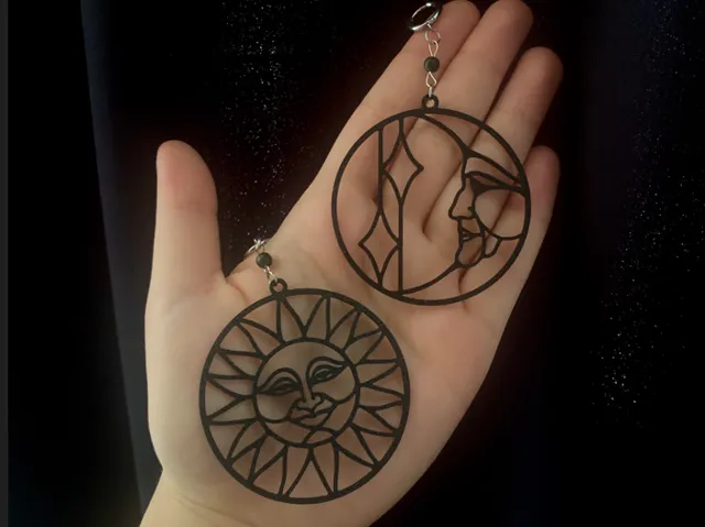 Sun and Moon Celestial Earrings