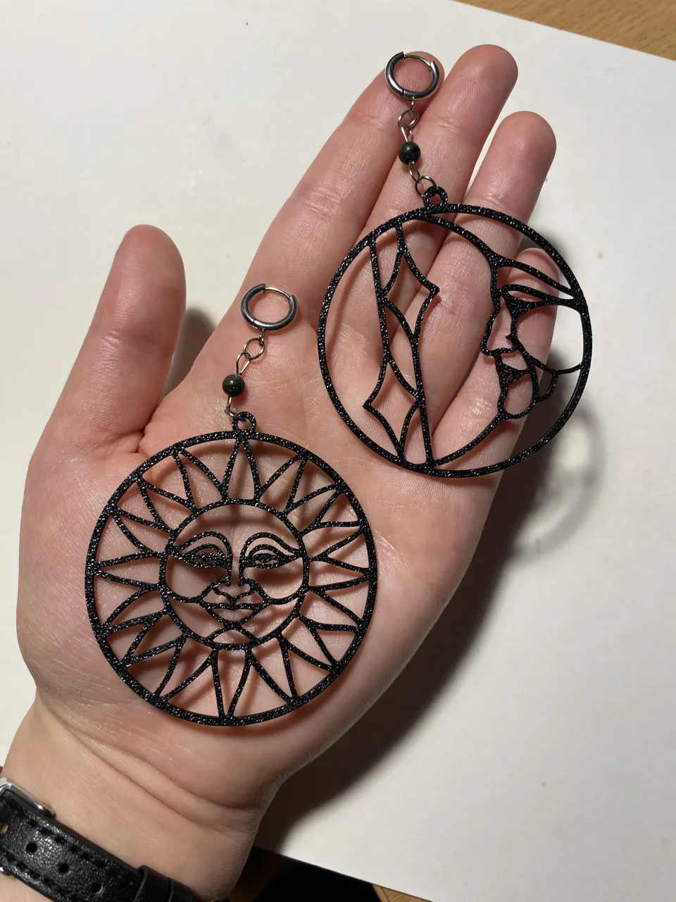 Sun and Moon Celestial Earrings view 3