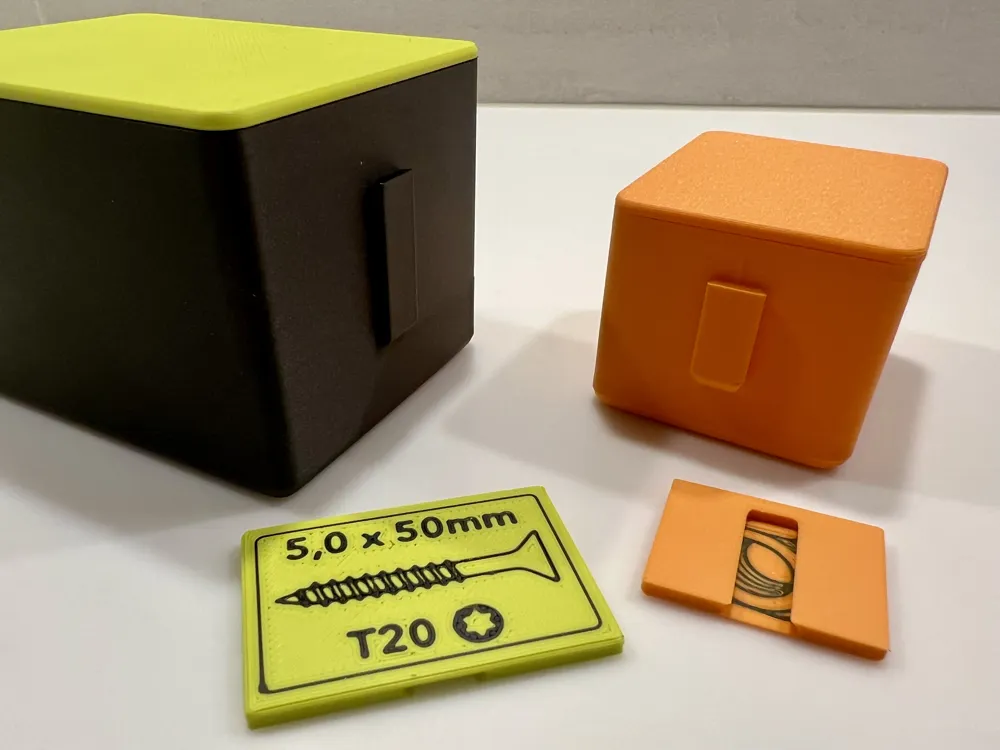 Adjustable box with sliding lid (parametric) by Peter Hall MakerWorld ...