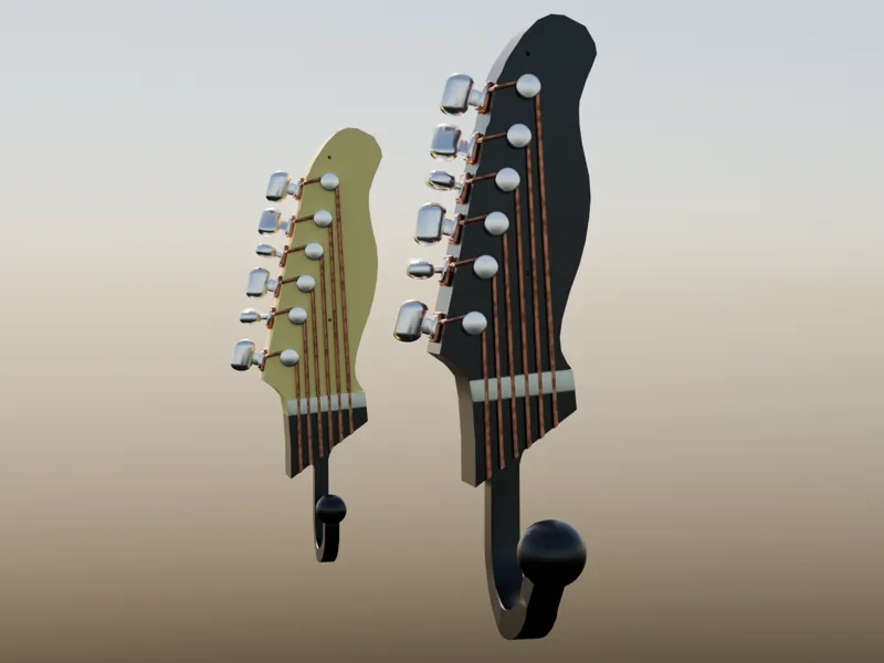 Guitar shaped hanger