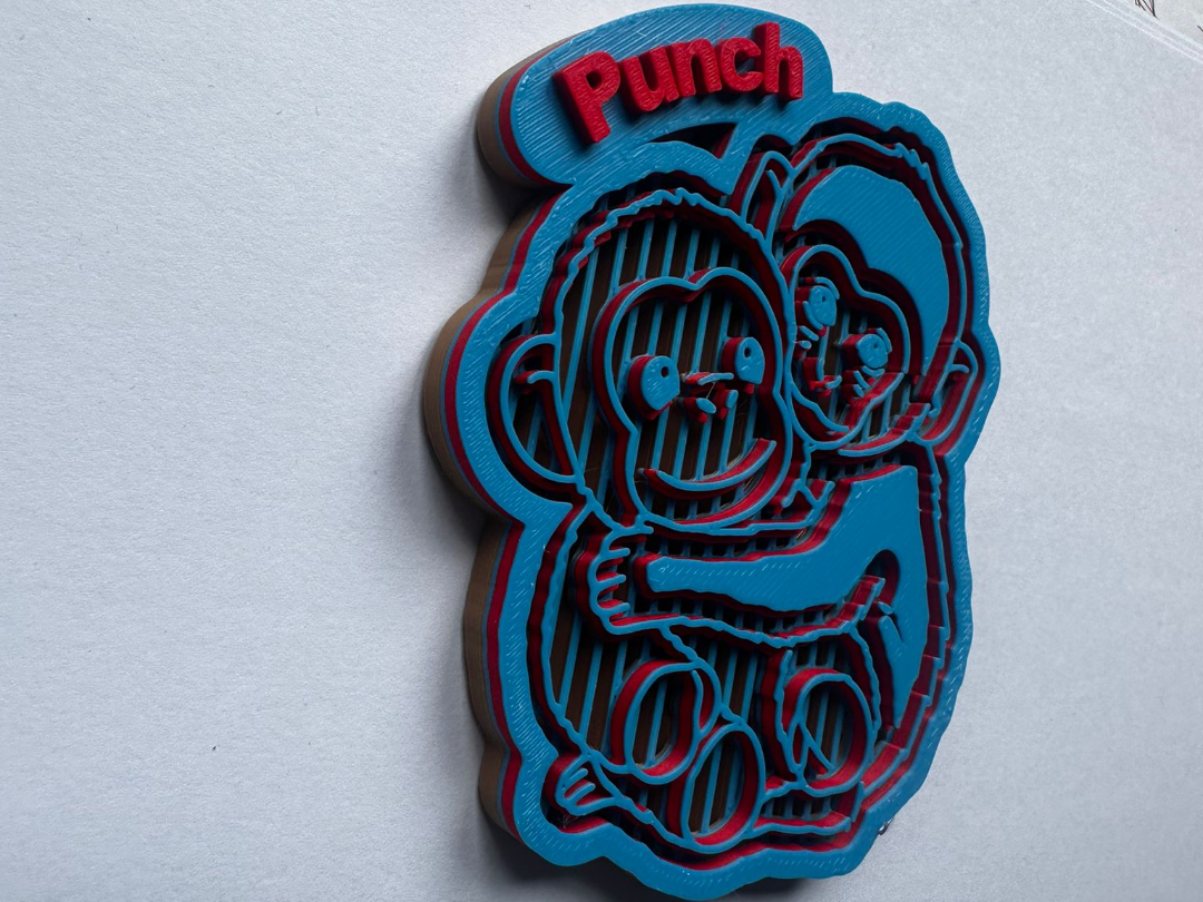 Punch Monkey and doll 3D  Tribute