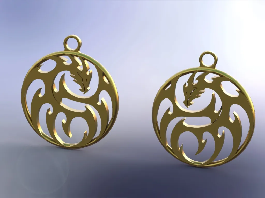 Dragon earrings (1) view 3