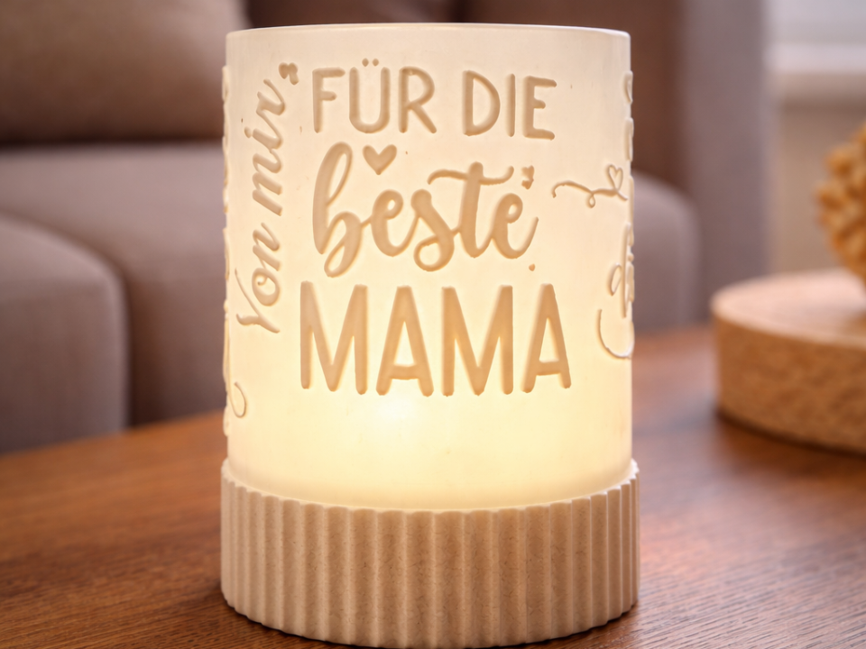 Windlicht "Von mir, für die beste Mama"
