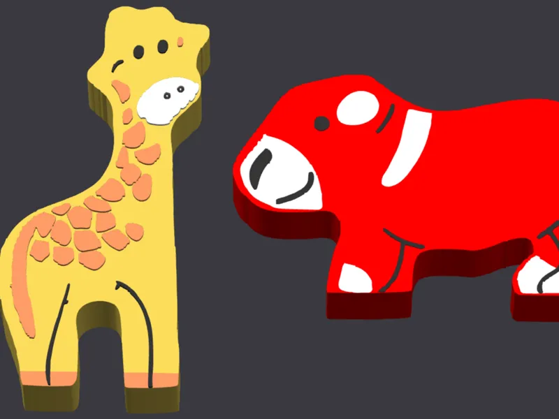 Bear and Giraffe shapes