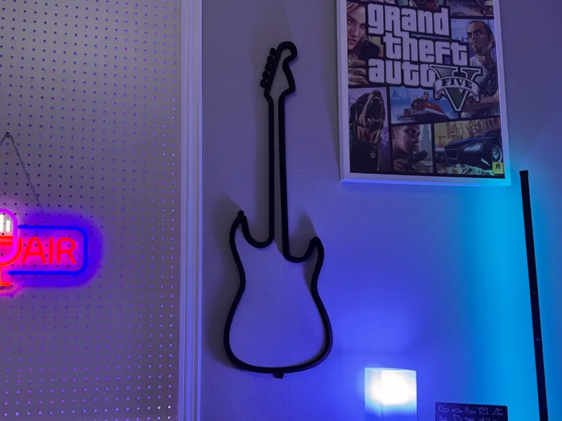 Full Size Guitar Outline - Silhouette Wall Decor