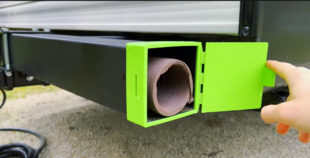 Hinged 4 inch RV bumper cover - Free 3D Print Model - MakerWorld
