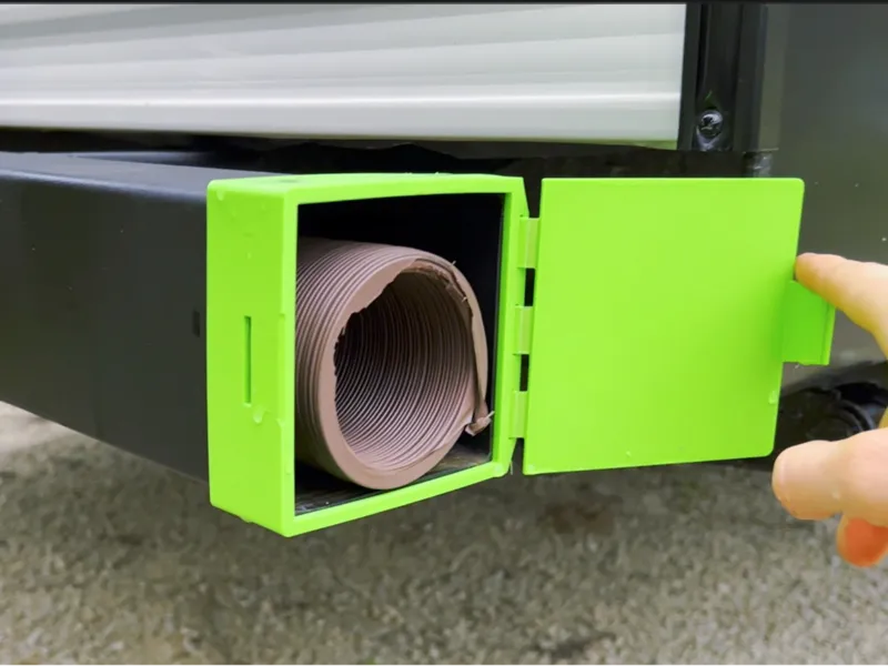 Hinged 4 inch RV bumper cover