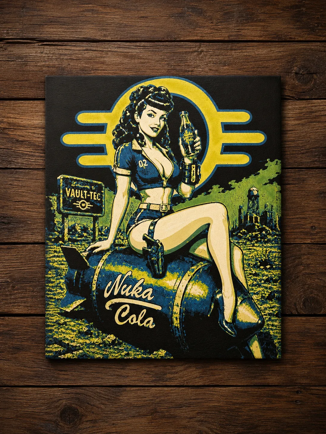 Blue Vault-Tec pinup view 3