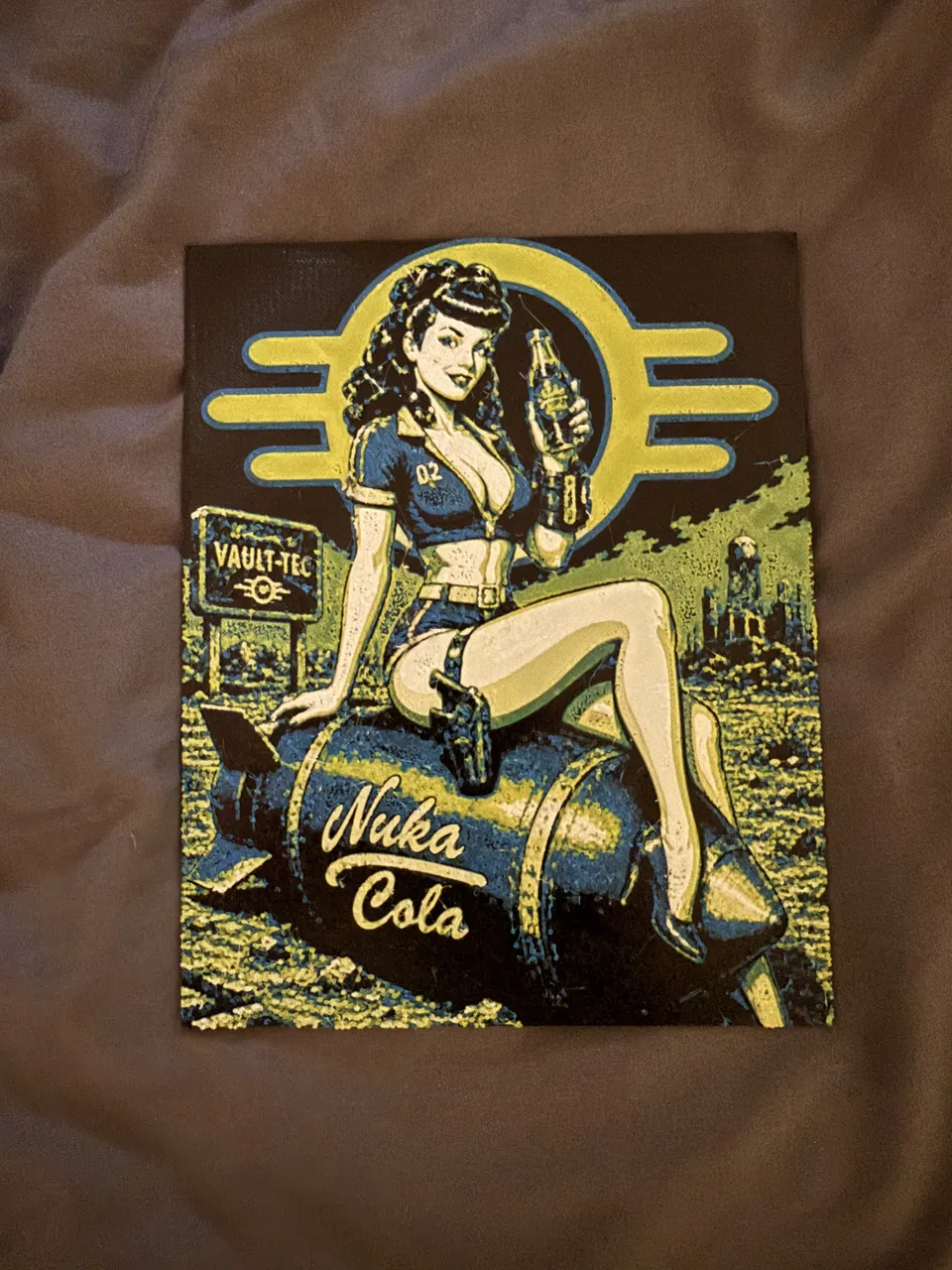 Blue Vault-Tec pinup view 2