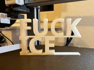 F##K ICE sign - a statement against the ICE troops